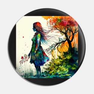 ABSTRACT Portrait of a girl Pin