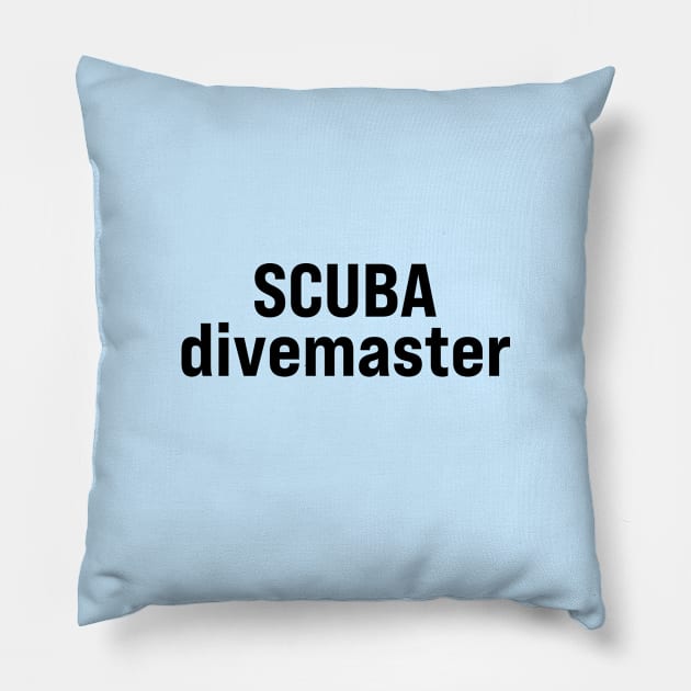 SCUBA divemaster Pillow by ElizAlahverdianDesigns