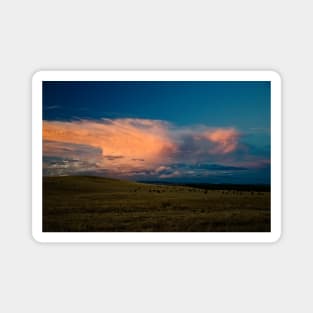 Dramatic Clouds Sunset Prairie Pasture Storm Magnet