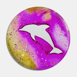 Dolphin in pink Pin