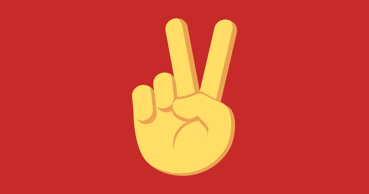 Peace Sign Emoji Peace Sign Sticker TeePublic