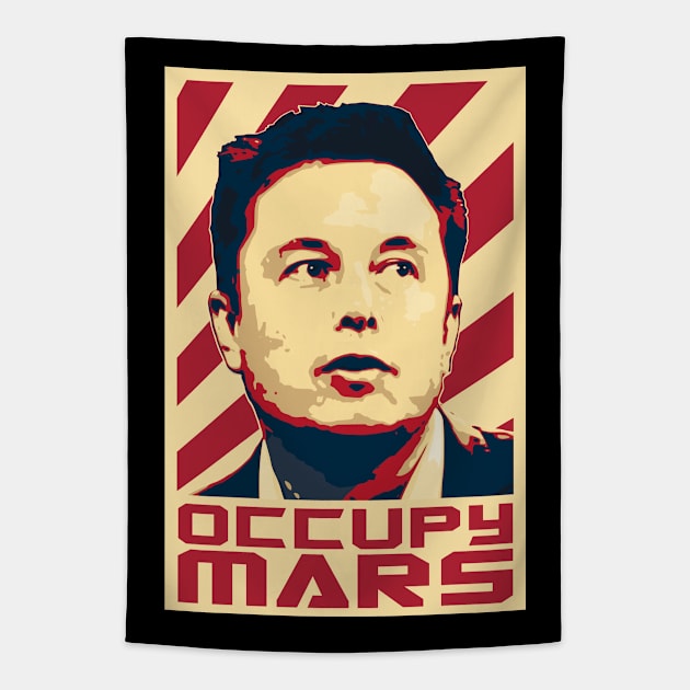 Occupy Mars Tapestry by Nerd_art