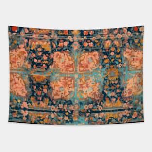 Mystical Tapestry: Vintage Indian Rug Reverie Tapestry