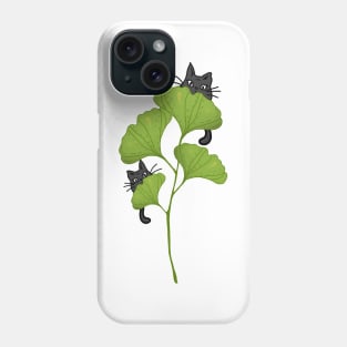 Ginkgo cat Phone Case