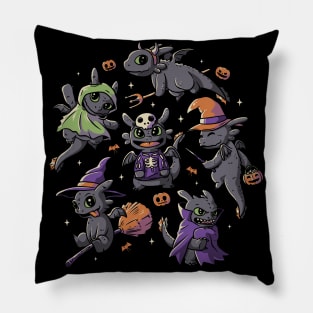 Halloween Dragons Cute Spooky Night Furys Pillow