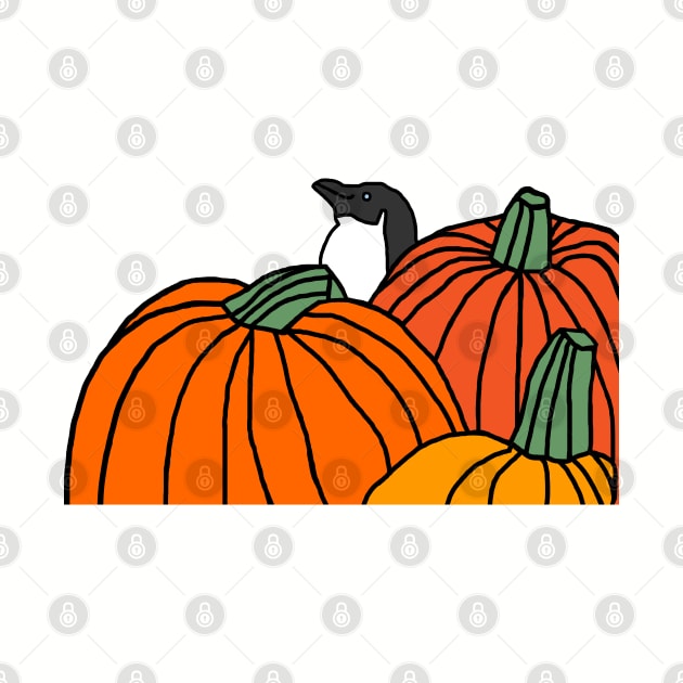 Pumpkin Patch and Penguin by ellenhenryart