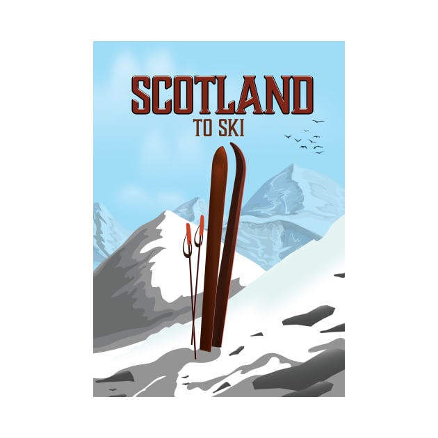 Scotland Ski poster by nickemporium1