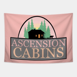 ASCENSION CABINS logo Tapestry