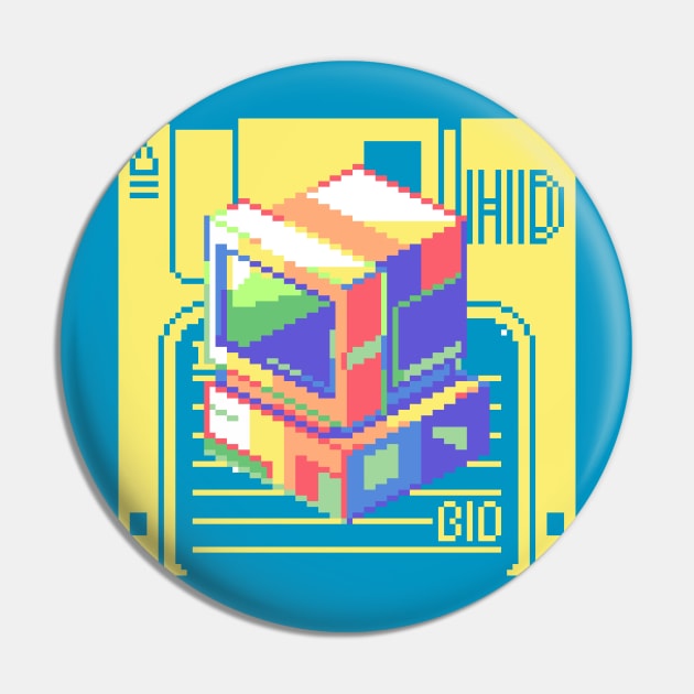 Virtually 1990 - Yellow Fellow Edition Pin by bioDoesArt