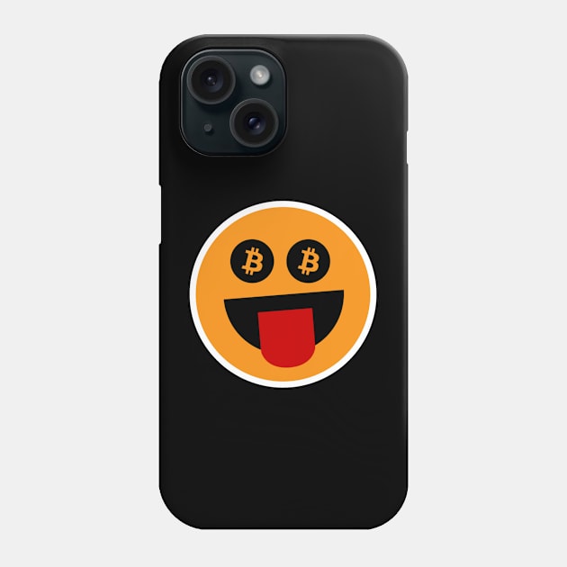 Bitcoin Crazy Emoji Phone Case by Rules of the mind