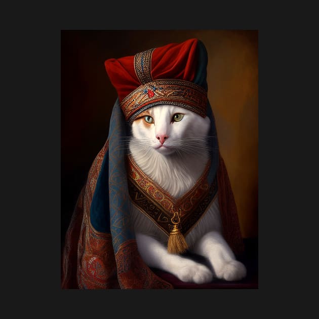 Royal Portrait of a Turkish Van Cat by pxdg