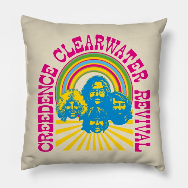 Creedence Clearwater Revival Pillow by HAPPY TRIP PRESS