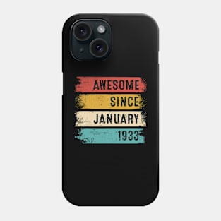 january 1933 birthday vintage Phone Case