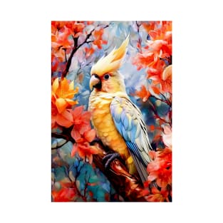 Parrot Cockatiel bird painting colors art #Cockatiel T-Shirt