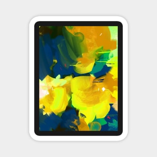 Summer #Abstract #Flowers Magnet