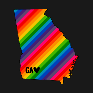 USA States: Georgia (rainbow) T-Shirt