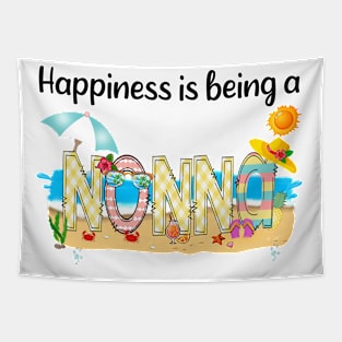 Happiness Is Being A Nonna Summer Beach Happy Mother's Tapestry