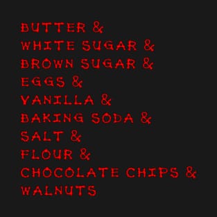 Cookie Ingredients T-Shirt