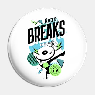 BREAKBEAT  - Retro Breaks Y2K (black/blue/green) Pin