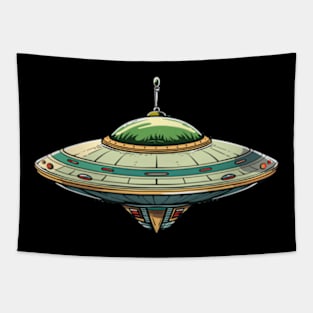 Retro UFO Tapestry