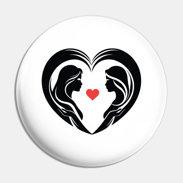 Love Grows Wild - Lesbian Love Spark Pin by Orento