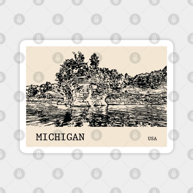 Michigan USA Magnet by Lakeric