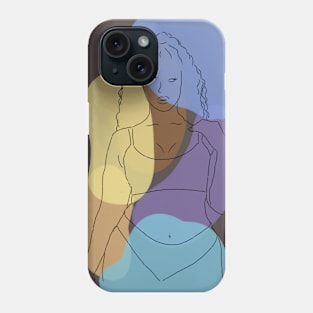 Chubby Woman Line Art Phone Case