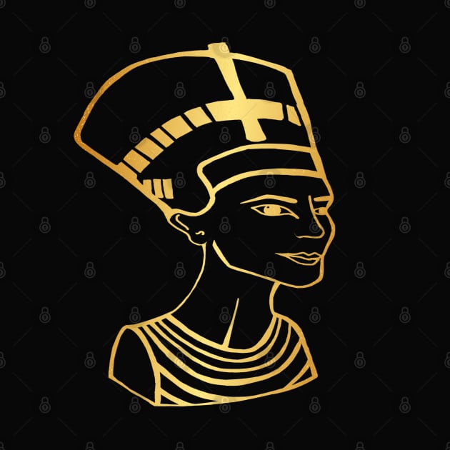 Gold Queen Nefertiti by kuallidesigns