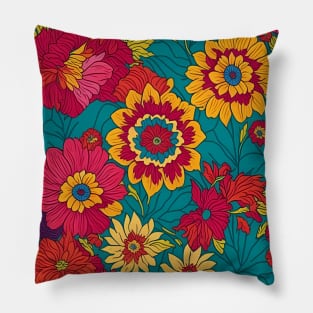 floral pattern design, flower art Pillow