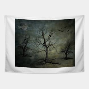 Surreal Petrified Forest Fantasy Art Tapestry