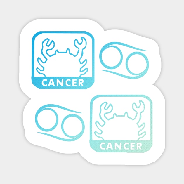 Cancer Birth Sign - Seafoam Magnet by BurritoKitty