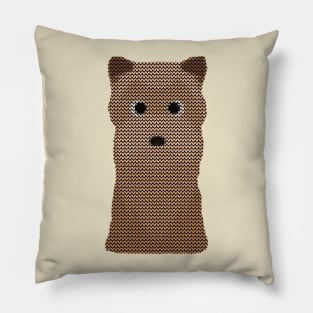 Yorkshire Terrier Ugly Christmas Sweater Knit Pattern Pillow