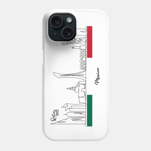 Doha Skyline - Qatar 2022 - Mexico Phone Case by habibitravels