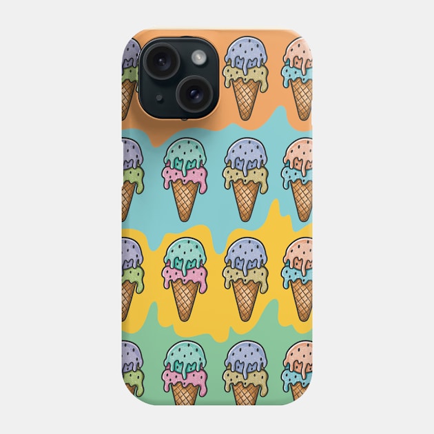 Ice cream pattern Phone Case by Xatutik-Art