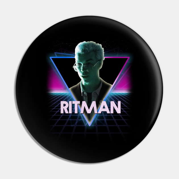 Black Mirror Bandersnatch Colin Ritman Retro 80s Neon Landscape Pin by Bevatron