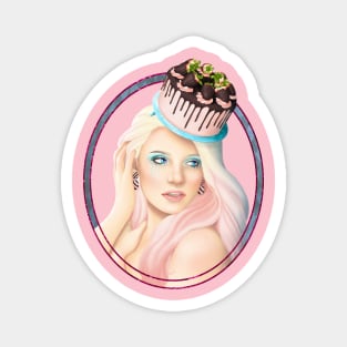 Strawberry Cake (Hat) Magnet