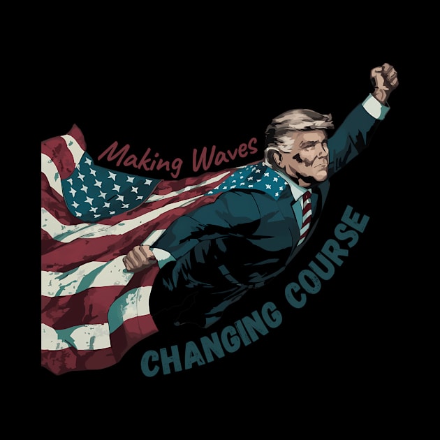 Donald Trump Making Waves Changing Course by KimonoKaleidoscope