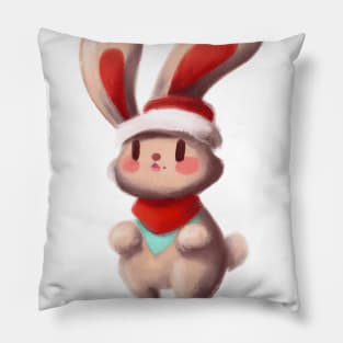 Cute Rabbit Drawing Pillow