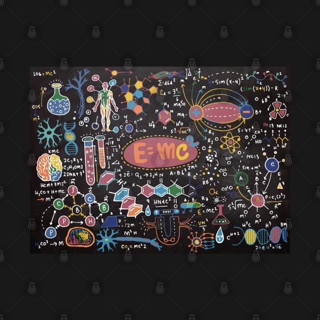 Scientific blackboard by GalaxyArt