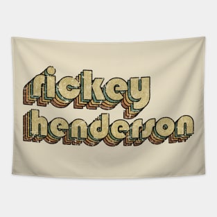 Rickey Henderson // Vintage Rainbow Typography Style // 70s Tapestry