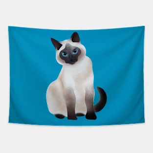 Siamese cat with blue eyes Tapestry