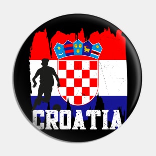 Croatia Flag Soccer Football Team 2022 Pin