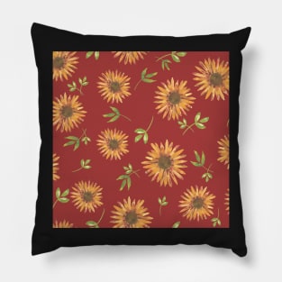 Sunflower field Pillow