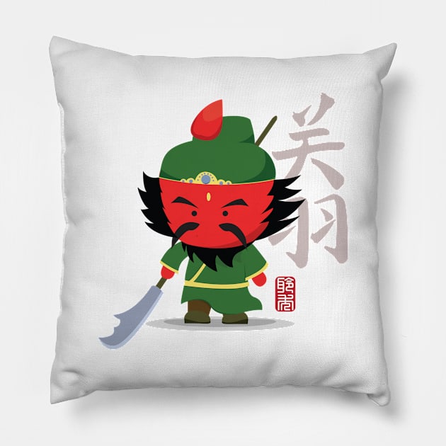 Guan Yu Three Kingdom Pillow by Arviana Design