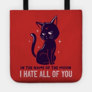 In The Name Of The Moon Funny Cute Cat Tote