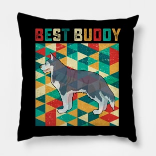 Best Buddy Siberian Husky Pillow