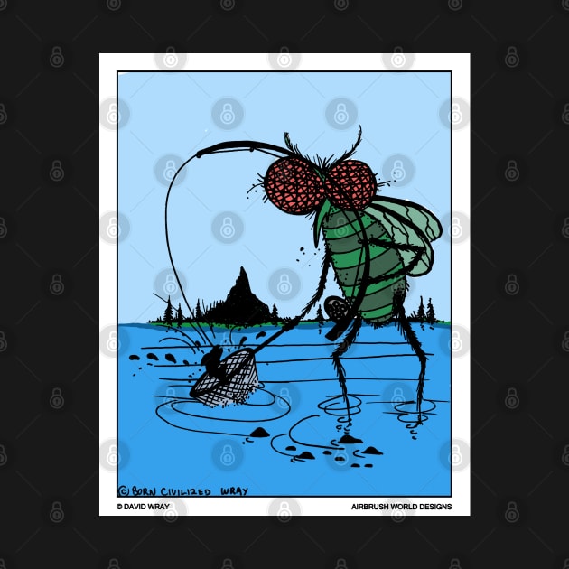 Fly Fishing Funny Fisherman Novelty Gift by Airbrush World