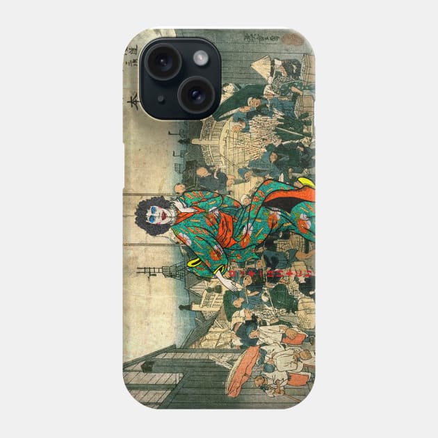 rocky goes to japan Ukiyo-e Phone Case by Brotherconk