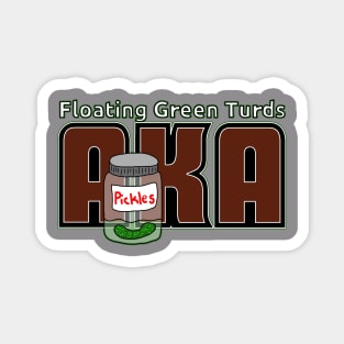 Floating Green Pickles Magnet