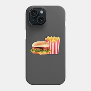 50s Burger and Chips ! Phone Case